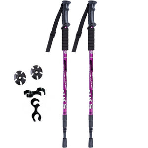 Ultralight Two Piece Anti-Shock Telescopic Nordic Walking Sticks