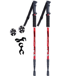 Ultralight Two Piece Anti-Shock Telescopic Nordic Walking Sticks