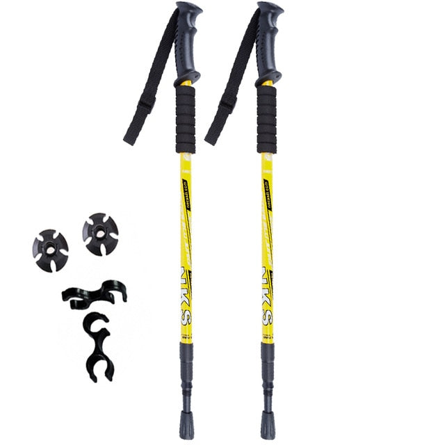 Ultralight Two Piece Anti-Shock Telescopic Nordic Walking Sticks