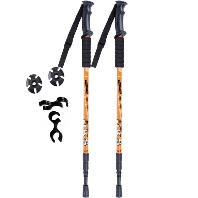 Ultralight Two Piece Anti-Shock Telescopic Nordic Walking Sticks