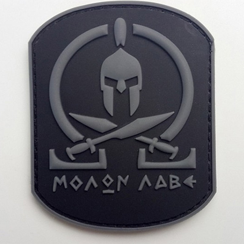 'MOLON LABE' (Come And Take Them) Spartan Warriors PVC Morale Patch - The Battle Of Thermopylae