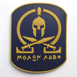 'MOLON LABE' (Come And Take Them) Spartan Warriors PVC Morale Patch - The Battle Of Thermopylae