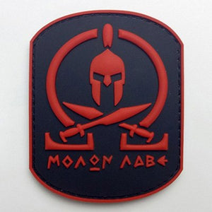 'MOLON LABE' (Come And Take Them) Spartan Warriors PVC Morale Patch - The Battle Of Thermopylae