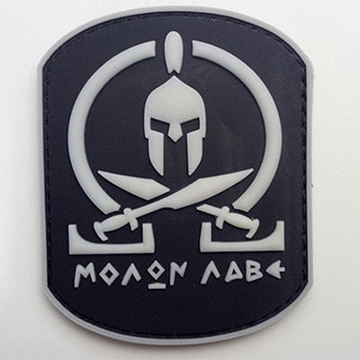 'MOLON LABE' (Come And Take Them) Spartan Warriors PVC Morale Patch - The Battle Of Thermopylae