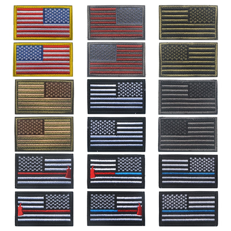 Left & Right American Flag Morale Patch (2 Pieces)