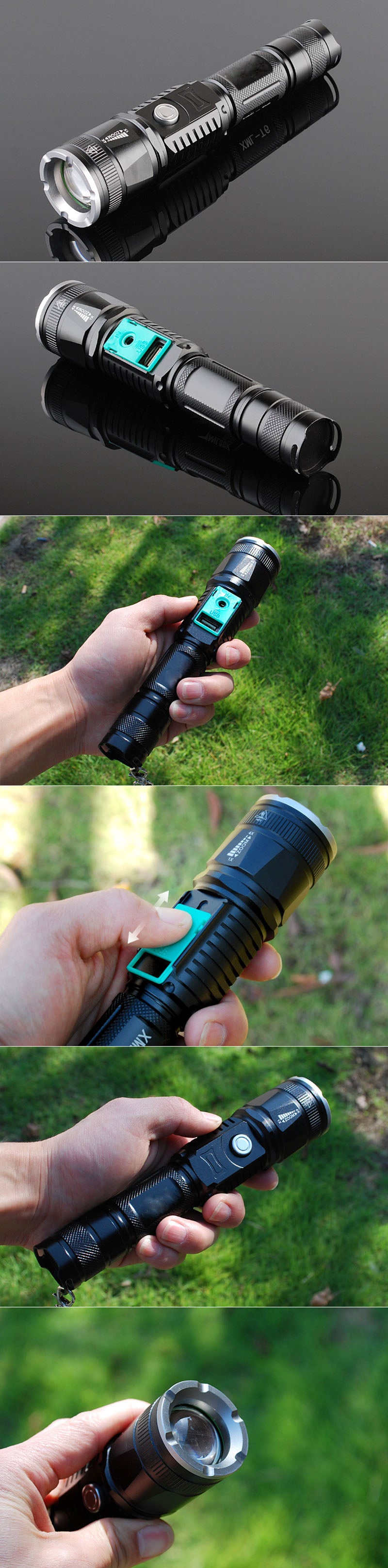 Tactical Multi-Mode LED Powerbank Flashlight