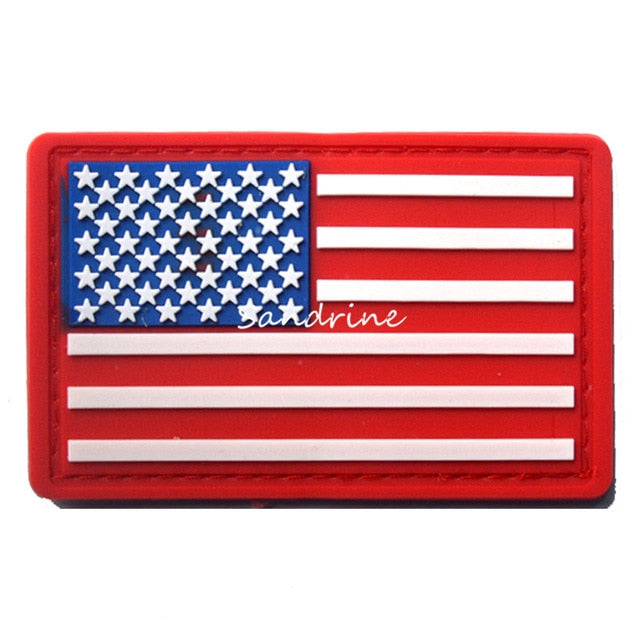 Assorted PVC US Flag Moral Patches