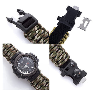 Paracord Waterproof Survival Watch