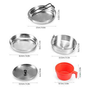 All-In-One Stainless Steel Camping Mess Kit