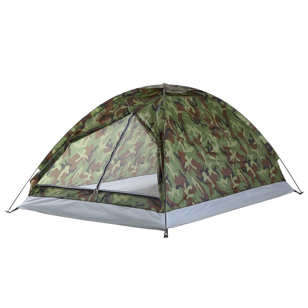 Ultralight Camouflage Two-Person Camping Tent With Carry Bag