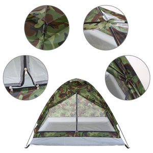 Ultralight Camouflage Two-Person Camping Tent With Carry Bag