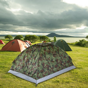 Ultralight Camouflage Two-Person Camping Tent With Carry Bag