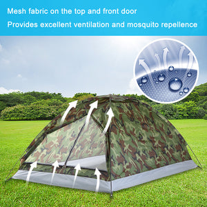 Ultralight Camouflage Two-Person Camping Tent With Carry Bag