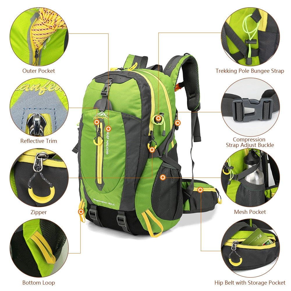 40L Waterproof Trekking Backpack